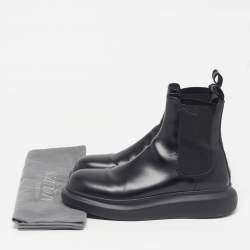 Pre Owned Alexander McQueen Size 43 Black Leather Chelsea Boots