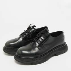 Pre Owned Alexander McQueen Tread Size 43 Black Leather Derby