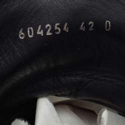 Pre Owned Alexander McQueen Tread Slick Size 42 Black Canvas Rubber High Top Sneakers