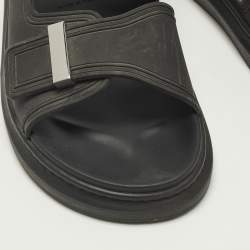 Pre Owned Alexander McQueen Hybrid Size 43 Black Rubber Flat Sandals