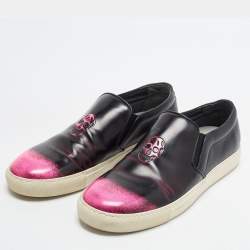Pre Owned Alexander McQueen Multicolor Leather Skull Sneakers Size 44