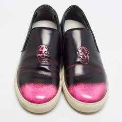 Pre Owned Alexander McQueen Multicolor Leather Skull Sneakers Size 44