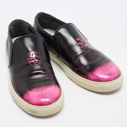 Pre Owned Alexander McQueen Multicolor Leather Skull Sneakers Size 44