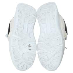 Pre Owned Alexander McQueen Ivory/Black Leather Platform Sneakers Size 40