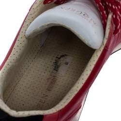 Pre Owned Alexander McQueen For Puma Red Leather Low Top Sneakers Size 44