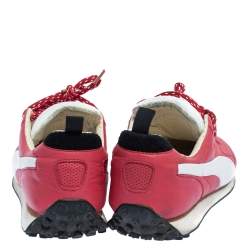 Pre Owned Alexander McQueen For Puma Red Leather Low Top Sneakers Size 44