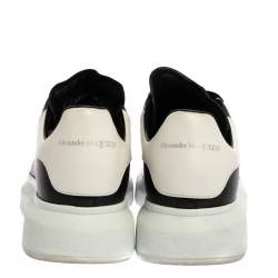 مملوكة مسبقًا حذاء رياضي أليكساندرماكوين منخفض من أعلي لاري جلد  أسود وأبيض مقاس 46