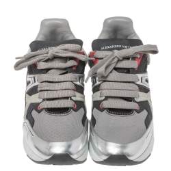 Alexander Mcqueen Multi Color Leather, Suede And Mesh Exaggerated Sole Leather Sneakers Size 40 