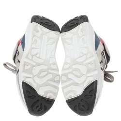 Alexander Mcqueen Multi Color Leather, Suede And Mesh Exaggerated Sole Leather Sneakers Size 40 