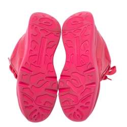 Pre Owned حذاء رياضي أليكساندر ماكوين لاري كبير الحجم منخفض من أعلى سويدي و جلد فوشيا مقاس 35