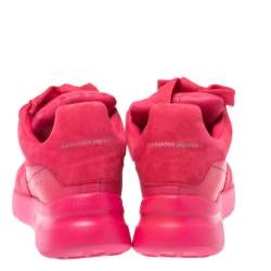 Pre Owned حذاء رياضي أليكساندر ماكوين لاري كبير الحجم منخفض من أعلى سويدي و جلد فوشيا مقاس 35