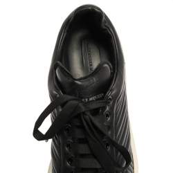 Pre Owned حذاء رياضي أليكساندر ماكوين منخفض من أعلى جلد مبطن أسود مقاس 45