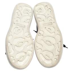 Pre Owned حذاء رياضي أليكساندر ماكوين منخفض من أعلى جلد مبطن أسود مقاس 45