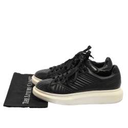 Pre Owned حذاء رياضي أليكساندر ماكوين منخفض من أعلى جلد مبطن أسود مقاس 45