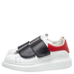 Alexander McQueen Multicolor Leather Oversized Velcro Strap Sneakers Size 40.5