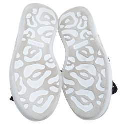 Alexander McQueen Multicolor Printed Canvas And Suede Oversized Sneakers Size 40
