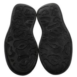 Alexander McQueen Black Leather Oversized Low Top Sneakers Size 40