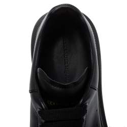 Alexander McQueen Black Leather Oversized Low Top Sneakers Size 40