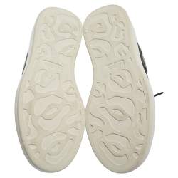 Pre Owned  Alexander McQueen Black/White Leather Oversized Sneakers Size 43