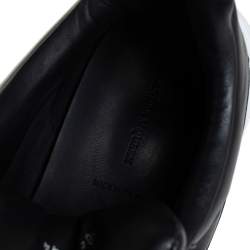 Pre Owned Alexander McQueen Black Leather Lace Up Sneakers Size 44