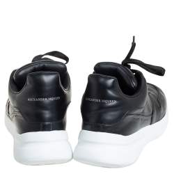 Pre Owned Alexander McQueen Black Leather Lace Up Sneakers Size 44