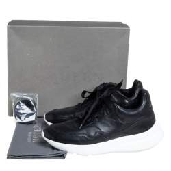 Pre Owned Alexander McQueen Black Leather Lace Up Sneakers Size 44