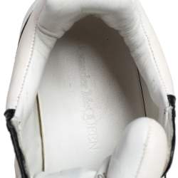 Pre Owned Alexander McQueen White/Black Leather Runner Sneakers Size 41