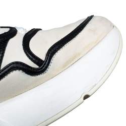 Pre Owned Alexander McQueen White/Black Leather Runner Sneakers Size 41