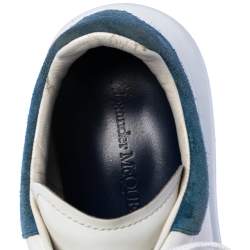 Pre Owned Alexander McQueen White Suede And Leather Exaggerated Sneakers Size 42