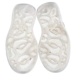 Pre Owned Alexander McQueen White Suede And Leather Exaggerated Sneakers Size 42