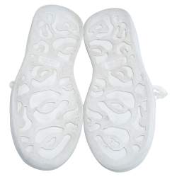 Alexander McQueen White Leather Oversized Cap Toe Low Top Sneakers Size 40