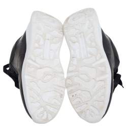 Pre Owned حذاء رياضي أليكساندر ماكوين لاري جلد أسود بنمط كبير مقاس 43