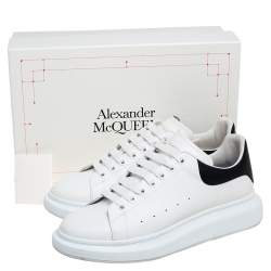 Alexander McQueen White Leather Oversized Runner Sneakers Size 45