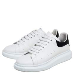 Alexander McQueen White Leather Oversized Runner Sneakers Size 45
