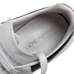 Alexander McQueen White Leather Oversized Runner Sneakers Size 45