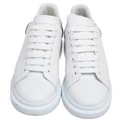 Alexander McQueen White Leather Oversized Runner Sneakers Size 45
