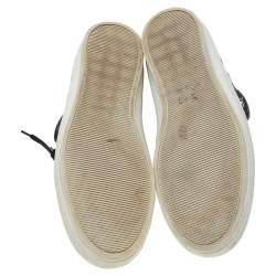 Pre Owned Alexander McQueen Multicolor Lace and Skull Print Canvas High Top Sneakers Size 44