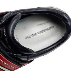 Pre Owned Alexander McQueen Multicolor Leather Studded Strap Larry Oversized Sneakers Size 42