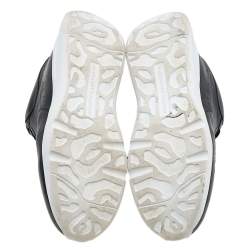 Pre Owned حذاء رياضي أليكساندر ماكوين لاري جلد أسود كبير الحجم مقاس 42