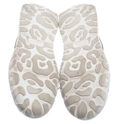 مملوكة مسبقًا حذاء رياضي ألكساندر ماكوين كبير جداً سويدي وجلد أسود/ أبيض مقاس 45