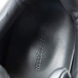 Pre Owned Alexander McQueen Black Leather Larry Oversized Sneakers Size 41