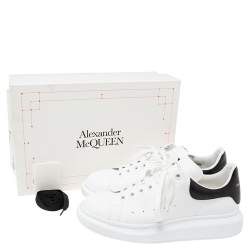 Alexander McQueen White Leather Oversized Low Top Sneakers Size 44