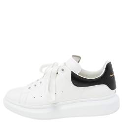 Alexander McQueen White Leather Oversized Low Top Sneakers Size 44