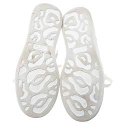 Alexander McQueen White Leather Oversized Low Top Sneakers Size 44
