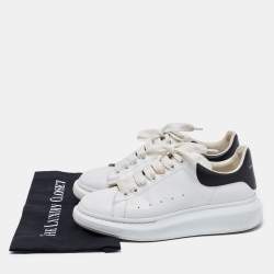 Pre Owned Alexander McQueen White/Black Leather Oversized Sneakers Size  41