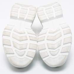 Pre Owned Alexander Mcqueen White Canvas Tread Slick Lace Up Sneakers 40