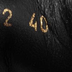 Pre Owned Alexander McQueen Black Leather Oversized Low-Top Sneakers Size 40