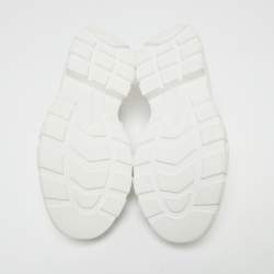 Alexander Mcqueen White Canvas Tread Slick Lace Up Sneakers Size 42