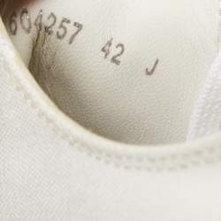 Alexander Mcqueen White Canvas Tread Slick Lace Up Sneakers Size 42