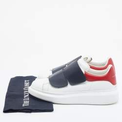 Pre Owned Alexander McQueen Multicolor Leather Oversized Velcro Strap Sneakers Size 41